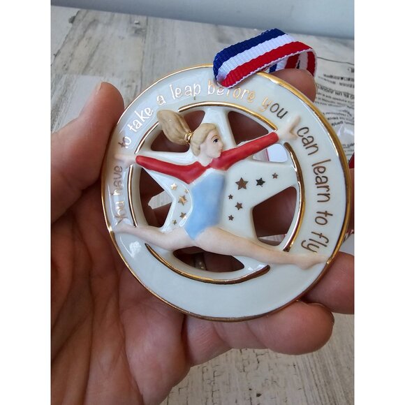 Lenox My star gymnast porcelain ornament new‎ RARE 871249 dreamer Xmas tree - Picture 3 of 8